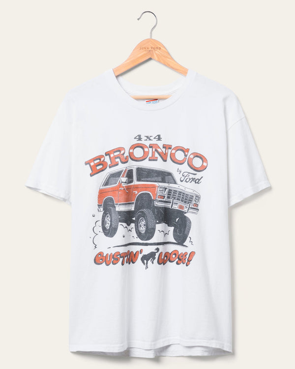 junk food clothing Bronco Bustin' Loose Flea Market Tee White
