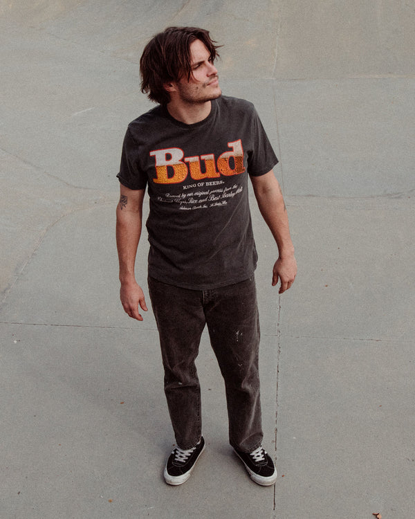 Junk Food Clothing Bud King Of Beers Vintage Tee Vintage Black