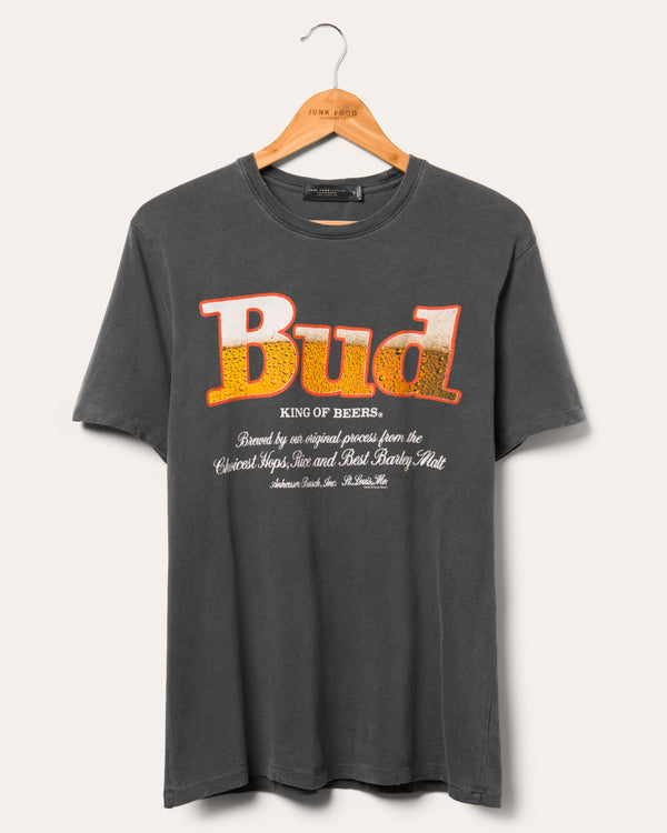 junk food clothing Bud King of Beers Vintage Tee Vintage Black