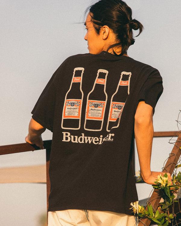 Junk Food Clothing Budweiser Bottles Flea Market Tee Black