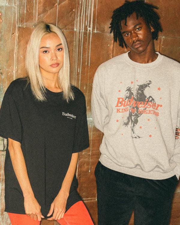 Junk Food Clothing Budweiser Bottles Flea Market Tee Black