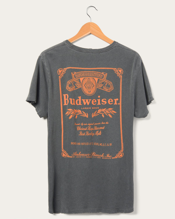 Junk Food Clothing Budweiser Classic Logo Vintage Tee Vintage Black