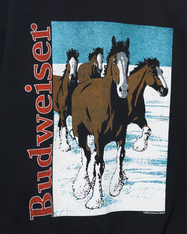 Junk Food Clothing Budweiser Clydesdale Flea Market Fleece Black