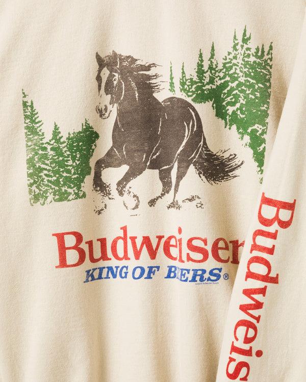 Junk Food Clothing Budweiser Clydesdale King Of Beers Flea Market Fleece Sand