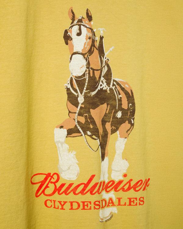 Junk Food Clothing Budweiser Clydesdale Pose Flea Market Tee Golden Olive