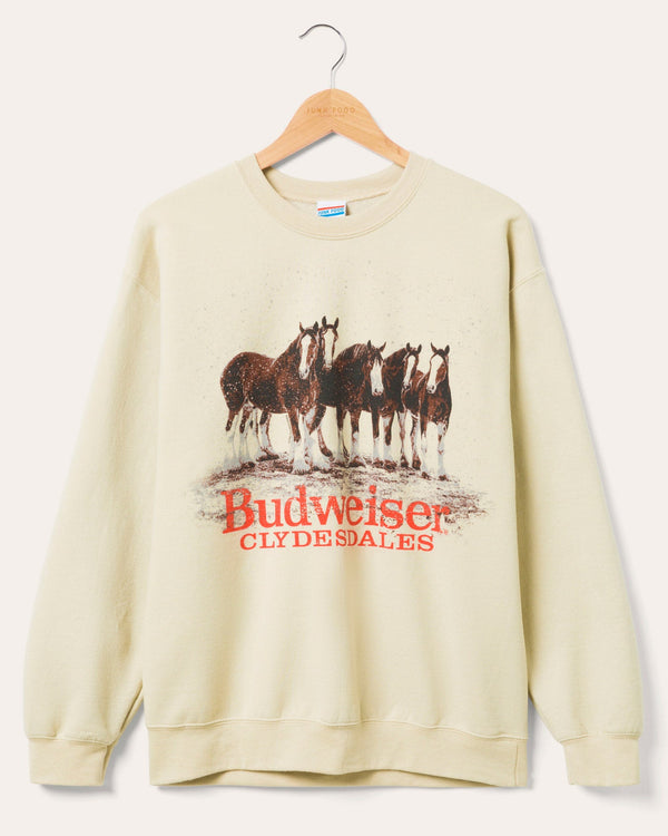junk food clothing Budweiser Clydesdales Herd Flea Market Fleece Sand
