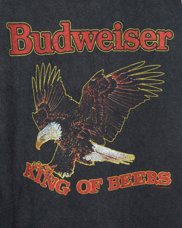 Junk Food Clothing Budweiser Eagle King Of Beers Flea Market Tee Black Mineral