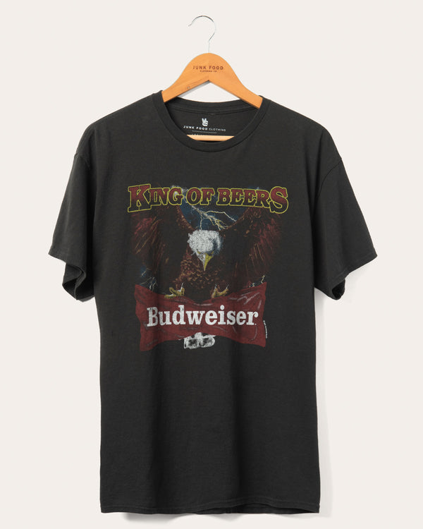 junk food clothing Budweiser King of Beers Flea Market Tee Black