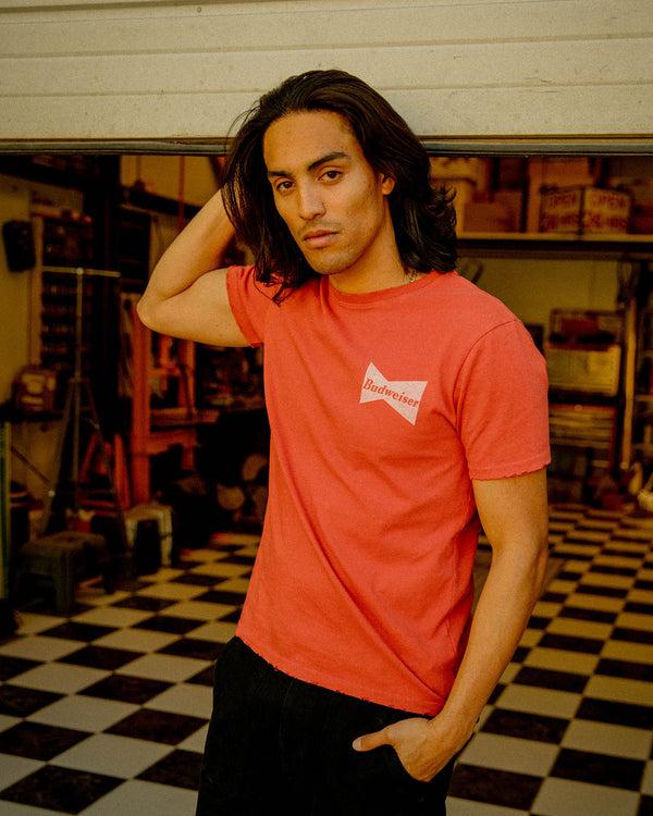 Junk Food Clothing Budweiser King Of Beers Vintage Tee Washed Red