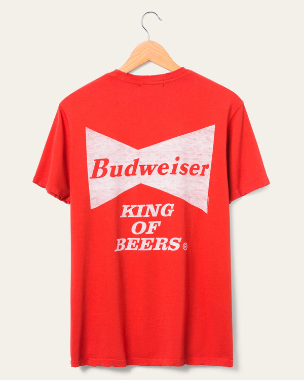 Junk Food Clothing Budweiser King Of Beers Vintage Tee Washed Red