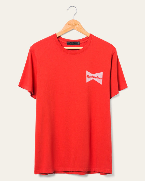 junk food clothing Budweiser King of Beers Vintage Tee Washed Red