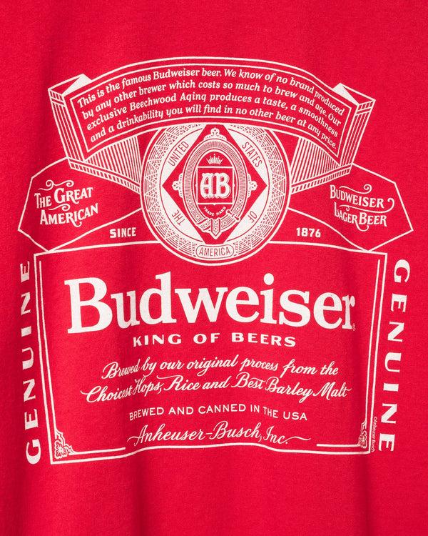 Junk Food Clothing Budweiser Label Flea Market Tee Cherry Red