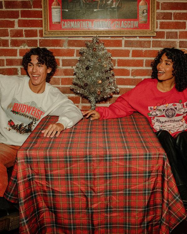 Junk Food Clothing Budweiser Label Lights Flea Market Fleece Red