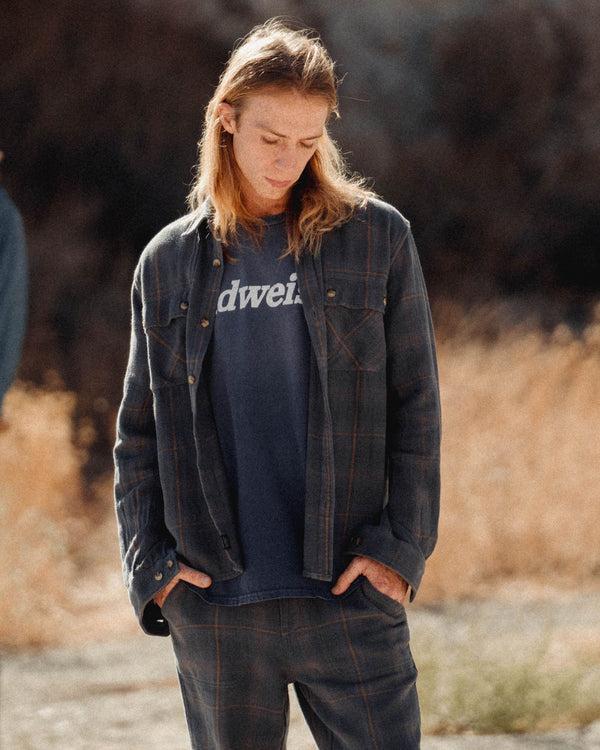 Junk Food Clothing Budweiser Logo Flea Market Tee Blue Dusk