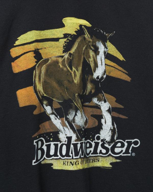 Junk Food Clothing Budweiser Neon Clydesdales Flea Market Fleece Black