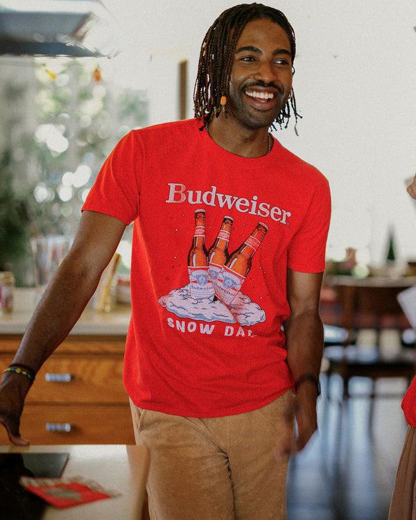 Junk Food Clothing Budweiser Snow Days Flea Market Tee Red