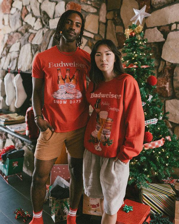 Junk Food Clothing Budweiser Snow Days Flea Market Tee Red