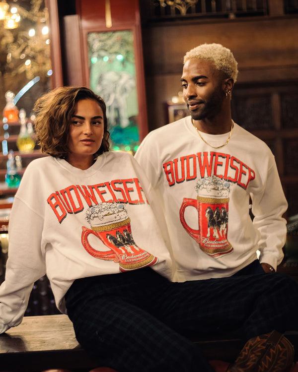 Junk Food Clothing Budweiser Stein Flea Market Fleece White