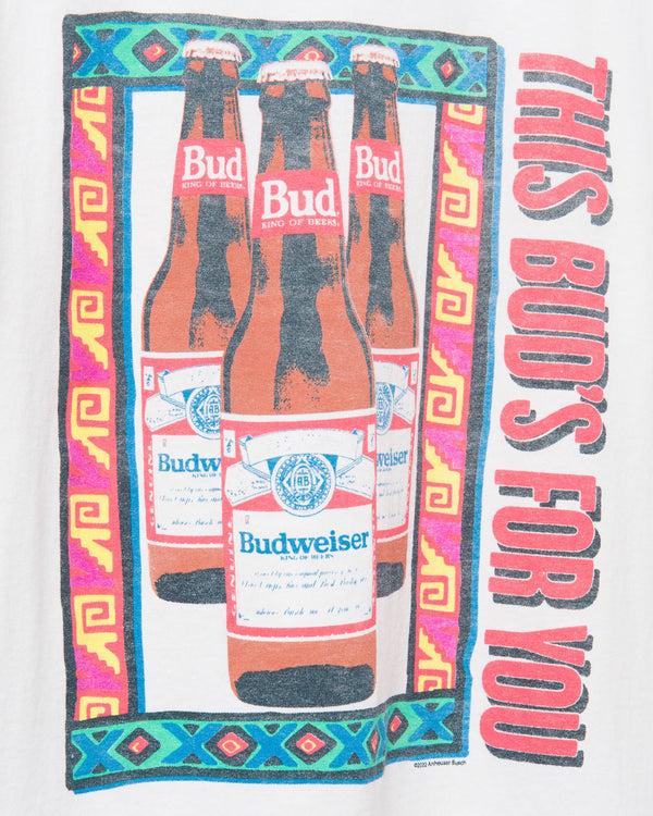 Junk Food Clothing Budweiser This Bud's For You Frame Flea Market Tee White