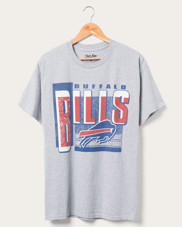 junk food clothing Buffalo Bills Complete Tee Heather Gray