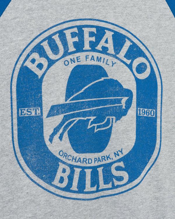 Junk Food Clothing Buffalo Bills Elite Raglan Heather Grey/Liberty