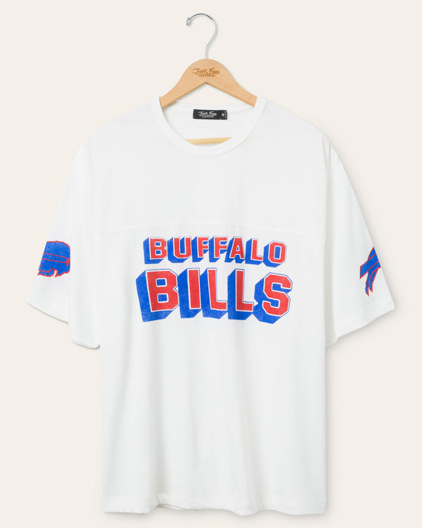 junk food clothing Buffalo Bills Halfback Jersey Tee Vintage White