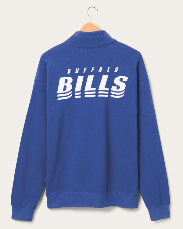 Junk Food Clothing Buffalo Bills Mock 1/4 Button Up Liberty