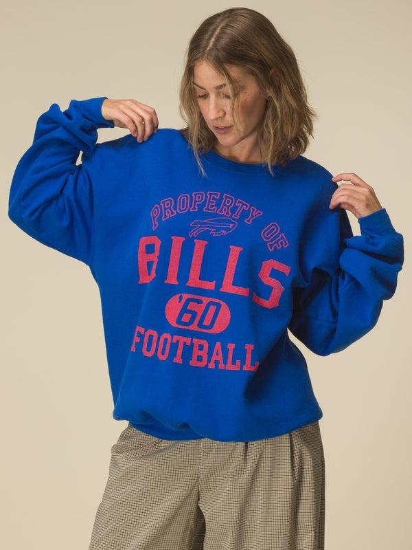 Junk Food Clothing Buffalo Bills Property Flea Market Crew Fleece Royal