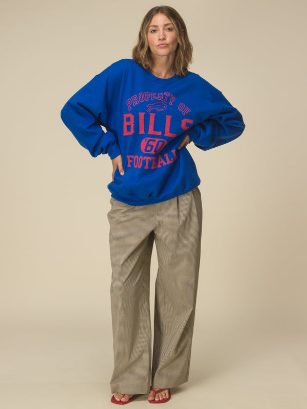 Junk Food Clothing Buffalo Bills Property Flea Market Crew Fleece Royal