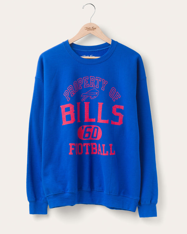 junk food clothing Buffalo Bills Property Flea Market Crew Fleece Royal