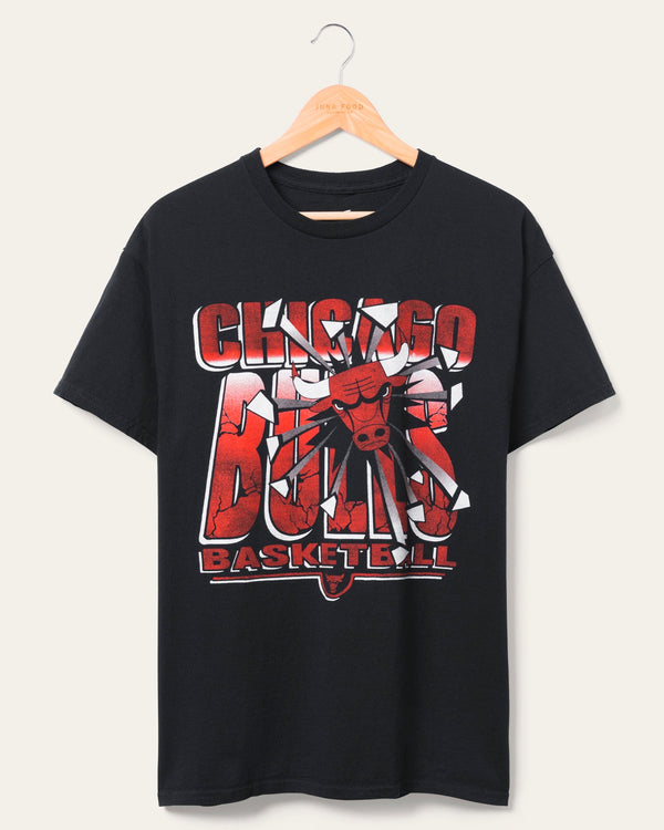 junk food clothing Bulls Break Through Short Sleeve Tee Black