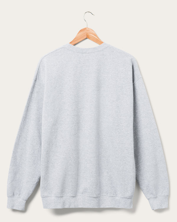 Junk Food Clothing Bulls Chrome Lines Crew Fleece Heather Grey