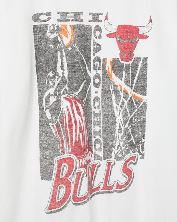 Junk Food Clothing Bulls Jump Shot Short Sleeve Tee White