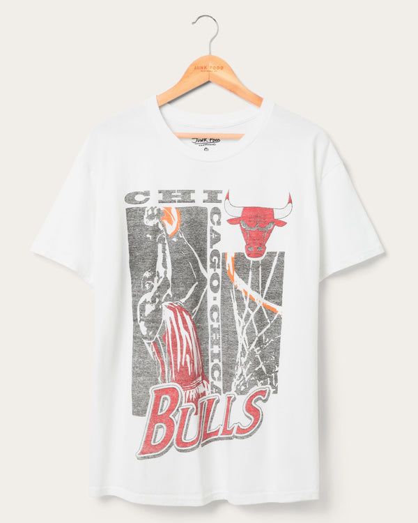 junk food clothing Bulls Jump Shot Short Sleeve Tee White