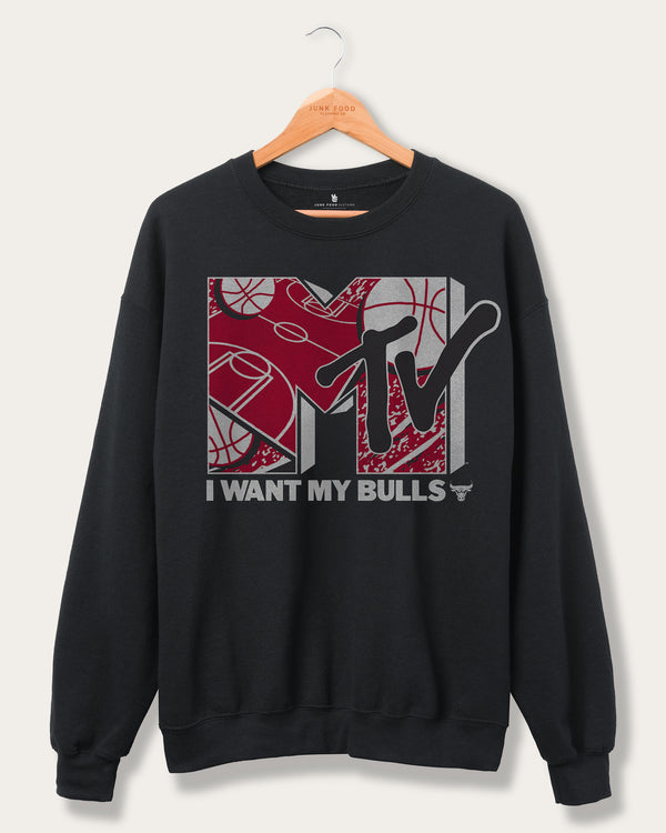 junk food clothing Bulls x MTV I Want My Fan Fleece Black