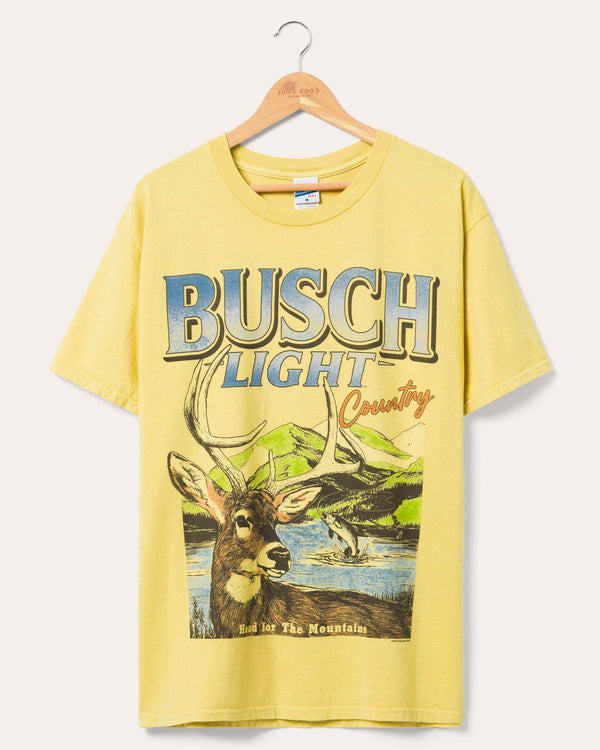 junk food clothing Busch Light Deer Flea Market Tee Dusty Citron