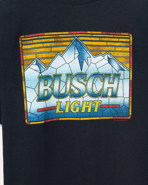 Junk Food Clothing Busch Light Stain Glass Flea Market Tee Black