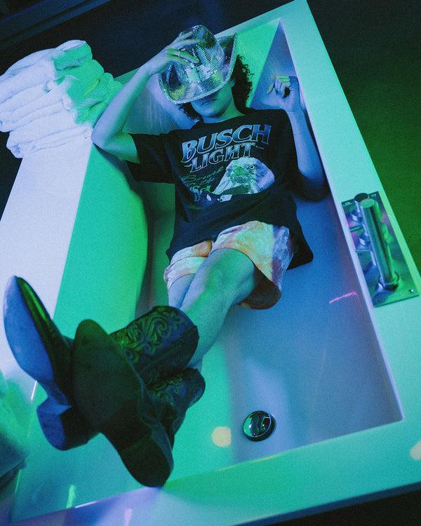 Junk Food Clothing Busch Light USA Eagle Flea Market Tee Black