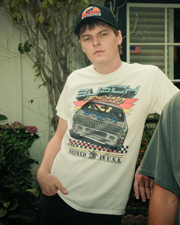 Junk Food Clothing Busch Racing Flea Market Tee White