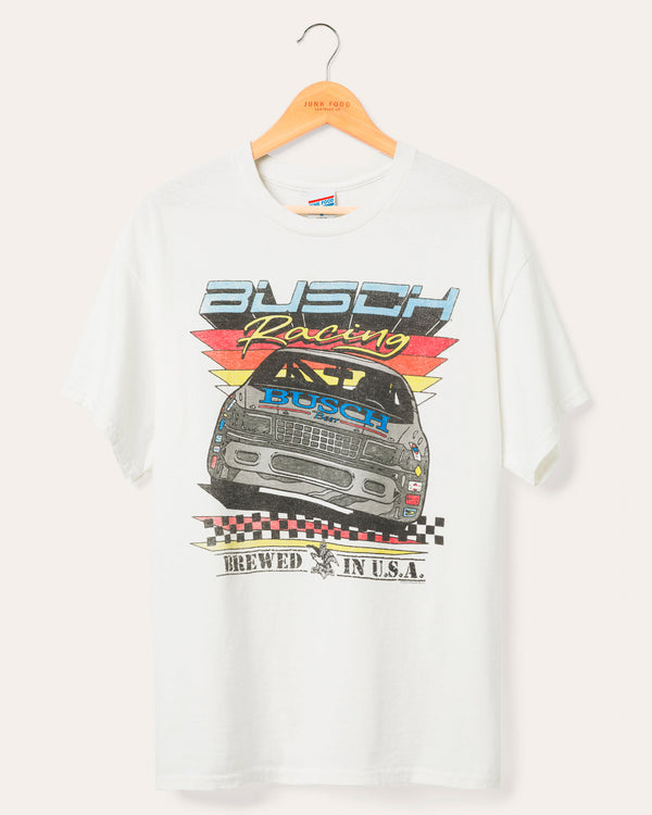 junk food clothing Busch Racing Flea Market Tee White