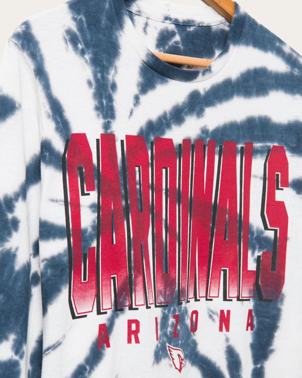 Junk Food Clothing Cardinals Game Time Tie Dye Long Sleeve TRUE BLACK TIE-DYE