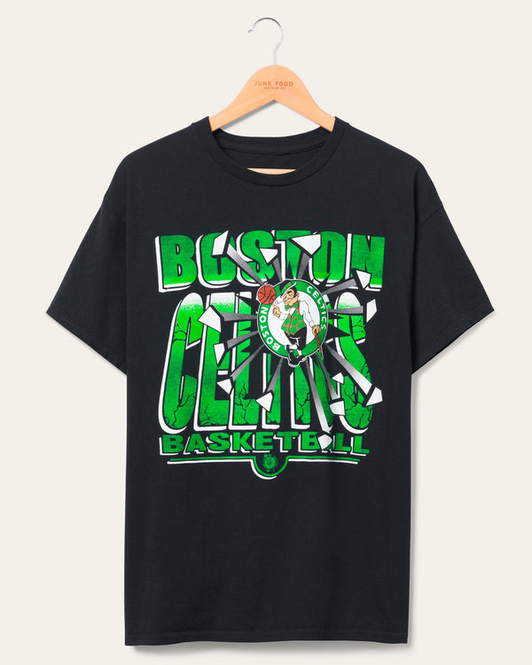 junk food clothing Celtics Break Through Short Sleeve Tee Black