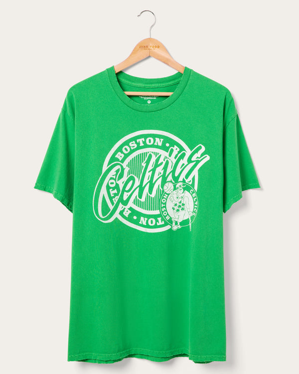 junk food clothing Celtics Crest Vintage Tee Kelly Green