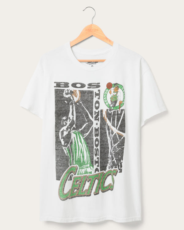junk food clothing Celtics Jump Shot Short Sleeve Tee White