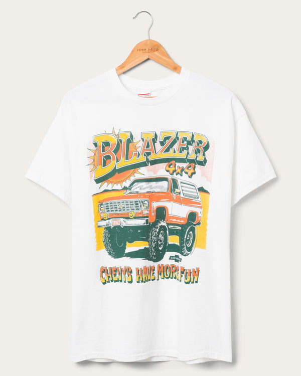 junk food clothing Chevy Blazer Flea Market Tee White