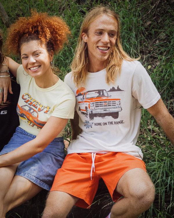 Junk Food Clothing Chevy Trucks Home On The Range Vintage Tee Birch