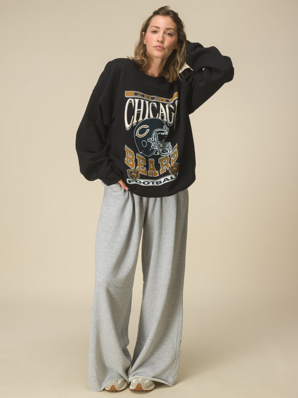 Junk Food Clothing Chicago Bears Helmet Flea Market Crew Black