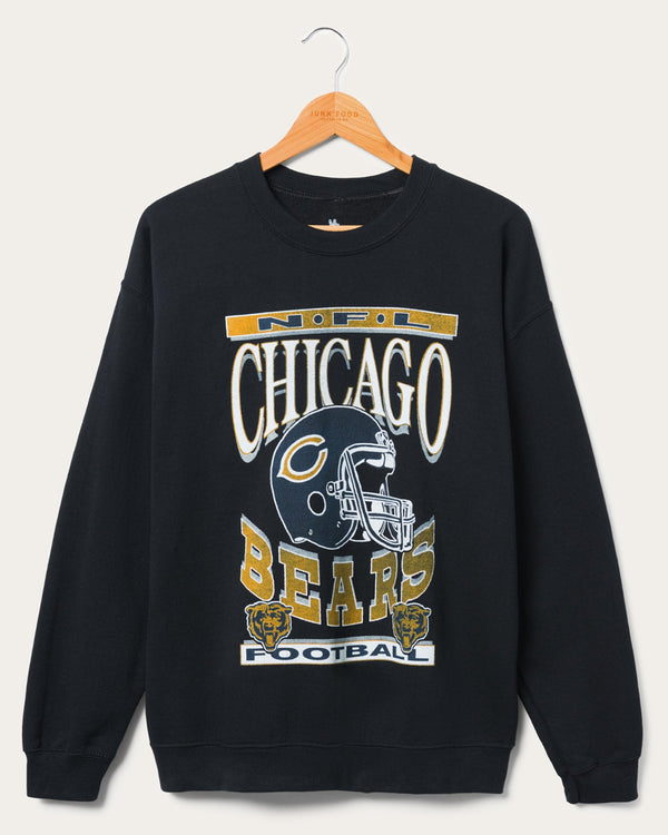 junk food clothing Chicago Bears Helmet Flea Market Crew Black