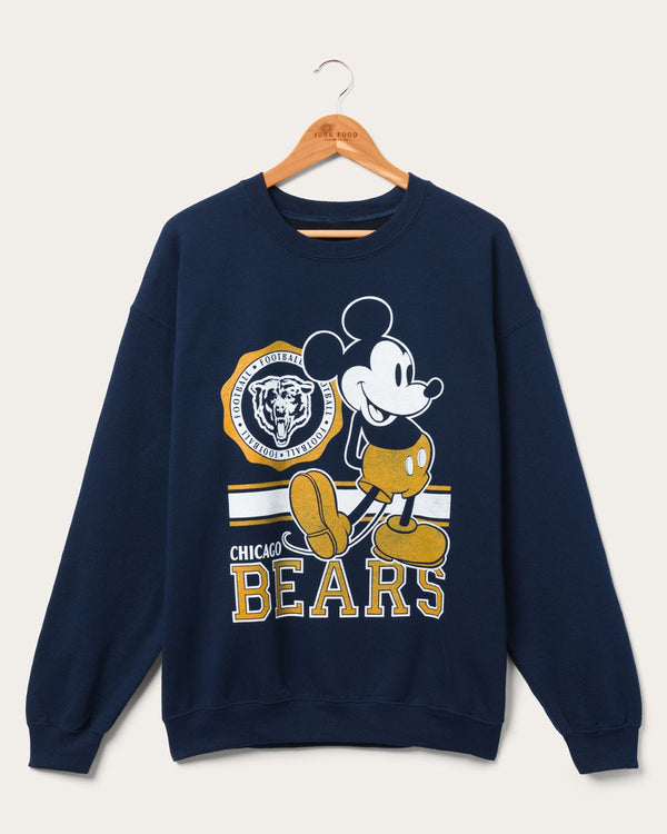 junk food clothing Chicago Bears Mickey Crew Fleece Navy