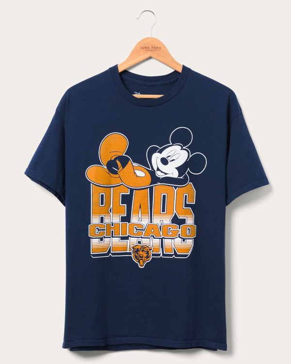 junk food clothing Chicago Bears Mickey Kick Back Tee Navy